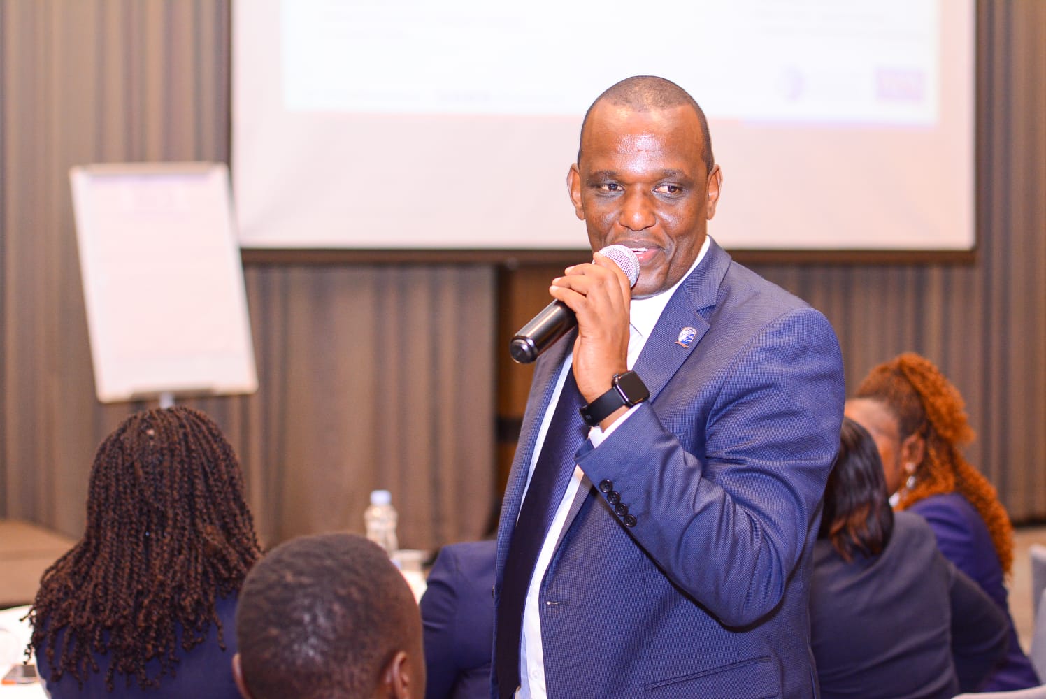 James Waweru at a professional event